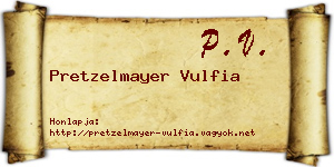 Pretzelmayer Vulfia névjegykártya